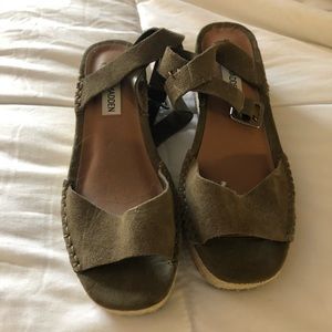 Steve Madden Army Green Espadrille Sandals